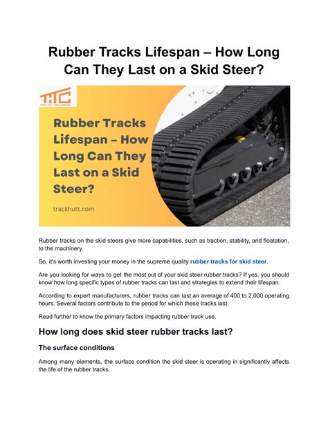 skid steer tracks lifespan